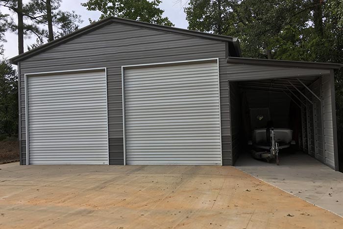 2-car metal garage