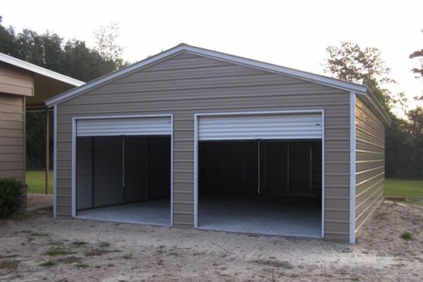 2-car metal garage