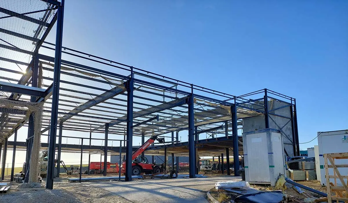 single slope steel warehouse